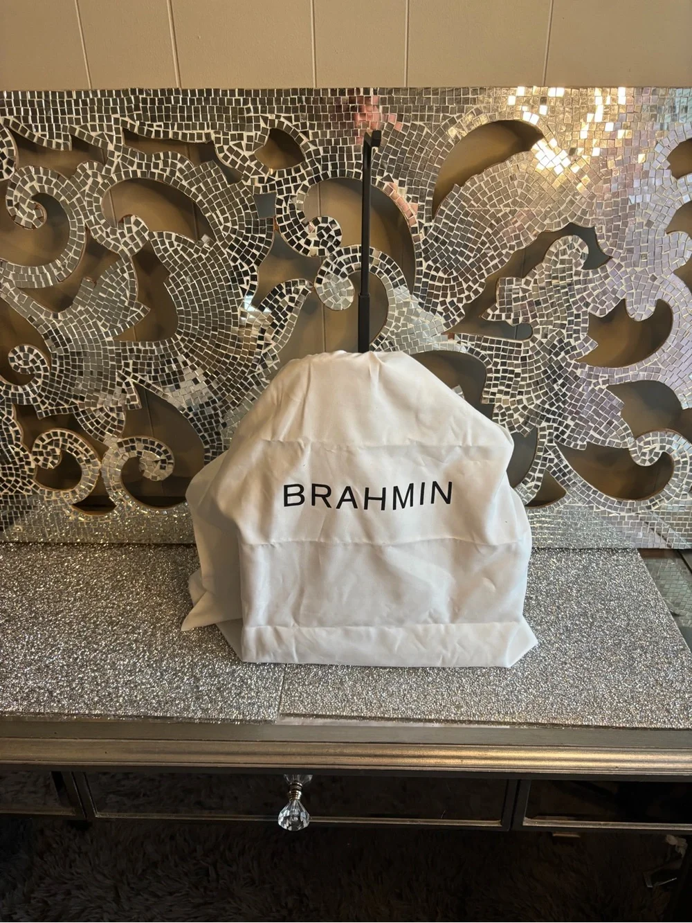 🌟Brahmin Croc-Embossed Leather Satchel in Cognac Brown